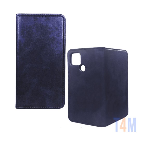 Capa Flip de Couro com Bolso Interno para Xiaomi Redmi A1 Plus Azul